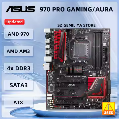 ASUS 970 PRO GAMING/AURA Motherboard AMD 970 AM3 DDR3 32G ATX M.2 support FX-4130 FX-6200 FX-6300 FX