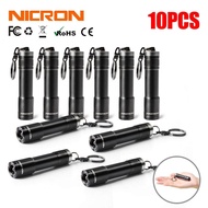 NICRON Flashlight N1-10pcs Mini Key Chain light 100lumes brightness 37M Beam Distance lightweight li