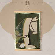 Wall painting wall painting Year of the Horse painting Retro New Chinese Style Scroll Decorative pai