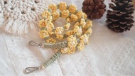 🌼D.I.Y. Handmade macrame flower phone strap 🌼全人手編織花花手機繩。手機掛繩。掛頸繩。