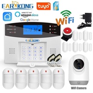 塗鴉 WiFi 智能家居報警系統 GSM 安全防盜報警器 433MHz 無線門窗煙霧煤氣洩漏檢測器漏水
