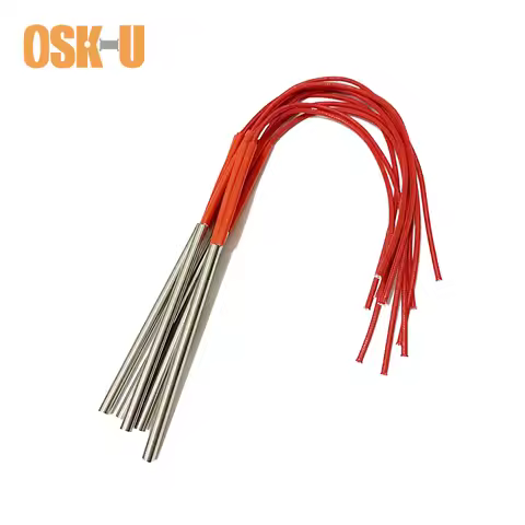 5PCS Electric Cartridge Heater Element 220V 6mm Tube Diameter Stainless Steel Tubular Heating Elemen
