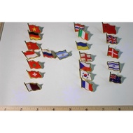 1 PCS European and Asian flag brooch, Ecuador, Belgium, Hungary badge, alloy medal brooch