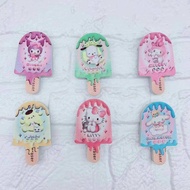 2023 Sanrio Kawaii Ice Cream Sanrio Cinnamoroll Mymelody Kuromi Pom Pom Purin Little Twin Stars Eraser Rubber Erasers Primary Student Prizes Promotional Kids Stationery Gift