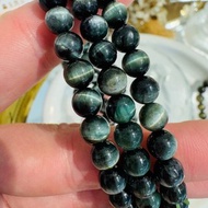天然貓眼濃色森林綠碧璽6mm水晶招財事業強磁場電氣石
