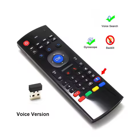 MX3 Backlit Air Mouse Smart Voice Remote Control 2.4G RF Wireless Keyboard For Android TV Box X96 mi