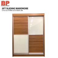 BPFO (READY STOCK)  5FT Sliding Wardrobe Cabinet Clothes Almari Baju Sliding Door