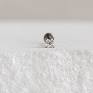 (1 Piece) 4-petal Flower Earrings - Titanium G23 - Kassy