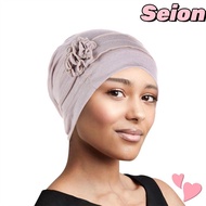 SEION Women Hijab Comfort Scarf Cap Softness Cancer Chemo Beanies Cap