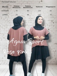 baju olah raga wanita muslimah set olga 3 in 1 croptop tangan panjang jumbo bahan jersey zoya