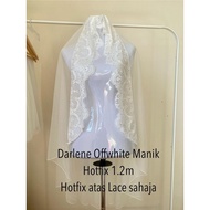 Veil Darlene Off White Veil French Lace Veil Lace Veil Nikah Veil Pengantin