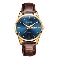 Olevs Classico 39 Leather Men Quartz Watch - Jamtangan Kulit Lelaki 39mm