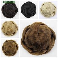COOLGIRL Braided Chignon Synthetic Hair Extension Brown Natural Invisible Girls Straight Stylish Vin