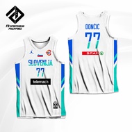 SLOVENIJA BASKETBALL FIBA WC 2023 LUKA DONCIC WHITE FULL SUBLIMATED JERSEY