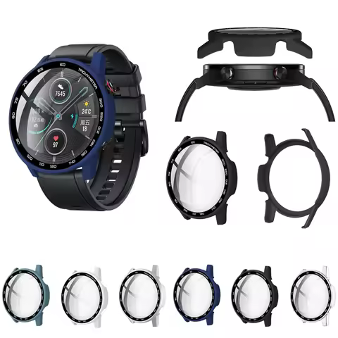 Hard Edge Glass Screen Protector Case Shell Frame For Huawei Honor Magic Watch 2 46MM Magic2 Protect