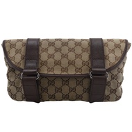 Gucci GUCCI 腰包/斜背包 145851 GG帆布米色魔鬼氈腰包 男士 [二手]