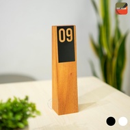 Table Number Tall Wooden Sign Table Number Cafe Restaurant - INPI HOUSE