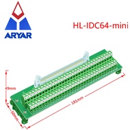 【Free-delivery】 Idc64 Male To Terminal Block Board Idc64 Connector Plc Relay Adapter Din Mounting Idc64 Mini Breakout Board