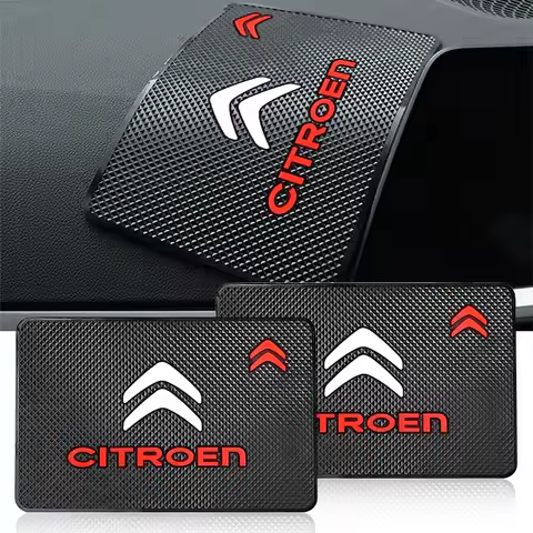 1Pcs Car Emblem Anti Slip Pad Phone Holder Non-Slip Mat Car Stlying For Citroen C1 C2 C3 C4 C5 C6 C8
