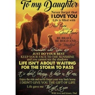 To My Daughter Poster Inspirational Quotes Lion Art Print Silk Poster Home Wall Decor