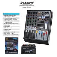 Betavo Audio Power Mixer MPX - 4 Professional Power Mixer | 4 Channel | 400 Watt (Max)