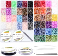 EuTengHao 14400pcs Tube Beads Kit Glass Bugle Seed Beads Small Craft Beads for DIY Crafting Jewelry 