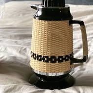 日本昭和 手工編製水壺 咖啡壺 魔法瓶 保溫壺 全新