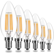 "Topleder E14 LED Candle Bulbs, C35 Dimmable Warm White 2700K 4W LED  Filament 40W Incandescent Bulb