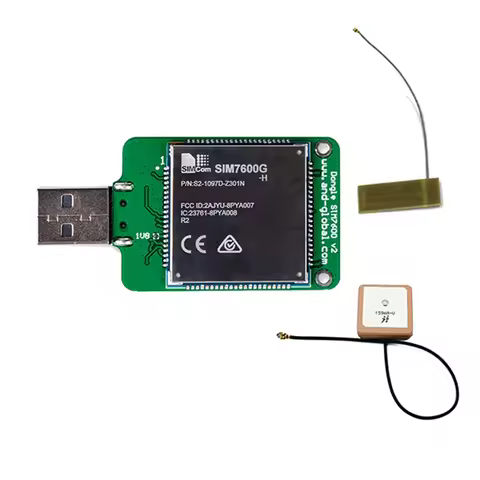 ABJF-SIMCOM SIM7600G H USB Dongle+Antenna HSPA+ GSM GPRS EDGE UMTS LTE 4G Cat4 Module For SIM7600 SI