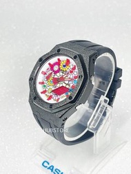 HUBSTORE 卡西歐 CASIO G-Shock GSHOCK 農家橡樹 皇家橡樹 八角行針 200米防水 灰色殼 黑色 閃黑色 灰色 白色 花花 村上隆花花 GA-2100 GA-2100GB 