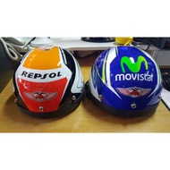MHR/HELMET SEPARUH/TELUR MASIN/MOVISTAR & REPSOL