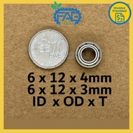 Bearing MR126 ZZ 6x12x4mm MR126K3 OP 6x12x3mm