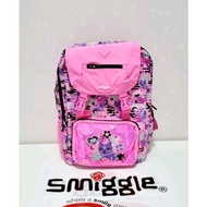 (ORIGINAL) Smiggle Away Attach Foldover Backpack/SD/SMP Children's Backpack - Pink