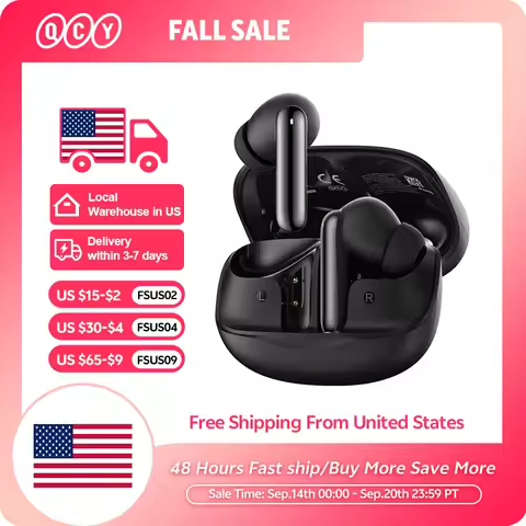 QCY Melobuds N50 ANC Bluetooth 5.4 Wireless Earphones Active Noise Cancellation 6 Mics Clear Call Ea