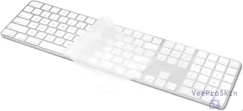 Keyboard Cover Skin for Apple Magic Keyboard Touch ID and Numeric A2520 (for 2022 Mac Studio & 2021 