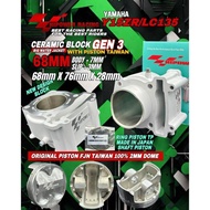 HI POWER HIPOWER YAMAHA LC135 68MM RACING CERAMIC BLOCK KIT WITH  FJN FORGED PISTON +BODY 7MM +SLIP 
