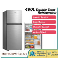 Midea 2 Door Inverter Fridge Refrigerator MDRT489MTB46 (400L) / MDRT580MTB46 (490L)  Peti Sejuk 冰箱