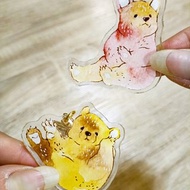 小熊/浣熊/小鹿/小羊雙面壓克力吊飾