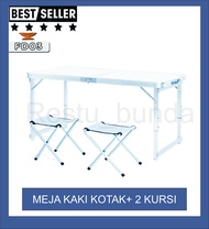 Meja Kursi Lipat Portable Kaki Kotak Koper Meja Serbaguna Meja Jualan Serbaguna