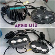 lampu LED sorot AEGIS U18 untuk motor dan mobil harga per-1 pcs lampu