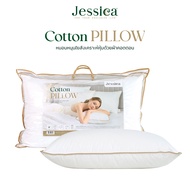 [NEW] Jessica Pillow หมอนหนุน Cotton Pillow รุ่น 100% Cotton ดีไซน์หรู กุ๊นขอบสีทอง ปลอกผ้าคอตตอน นุ