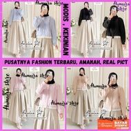 KATUN KEMEJA AMELIE DAVINA DELINA DESTA ORIGINAL SKIRT SET BY SIGNADILA // WOMEN'S TOP COTTON SHIRT 