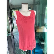 N10 F Label Work E R Sleeveless Shirt Embroidered Chest Size 34-44