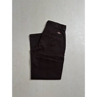 DICKIES - 874 FIT WORK PANTS DARK BROWN SIZE 30