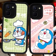 Black Casing for VIVO Y18 Y28 Y03t Y03 Y27 Y36 Y28s Y18i Y17S Y27s V60 5G H34 Cute Doraemon