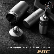 CAMELLI Keyring Capsule, Ultra-light Portable Titanium Alloy Storage Box,  Waterproof Mini Pill Cont