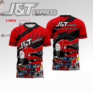 [Ready Stock] Original PARAMA Jersey With Full Printing - JNT Express Delivery Driver/Courier Unifor