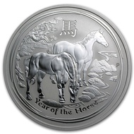 Perth Mint Australia Lunar Horse 2014 2 oz .999 Silver Coin BU (Series II) 2oz