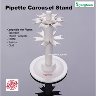 Pipette carousel stand, compatible with Eppendorf, Thermo Finnpipette, Brand, Sartorius, DLAB pipett