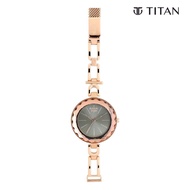 Titan Quartz Analog Black Dial Watch for Women